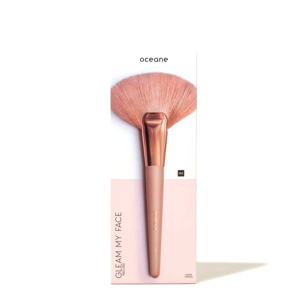 Produto: Pincel Leque para Iluminador Gleam My Face Océane 1 Unidade