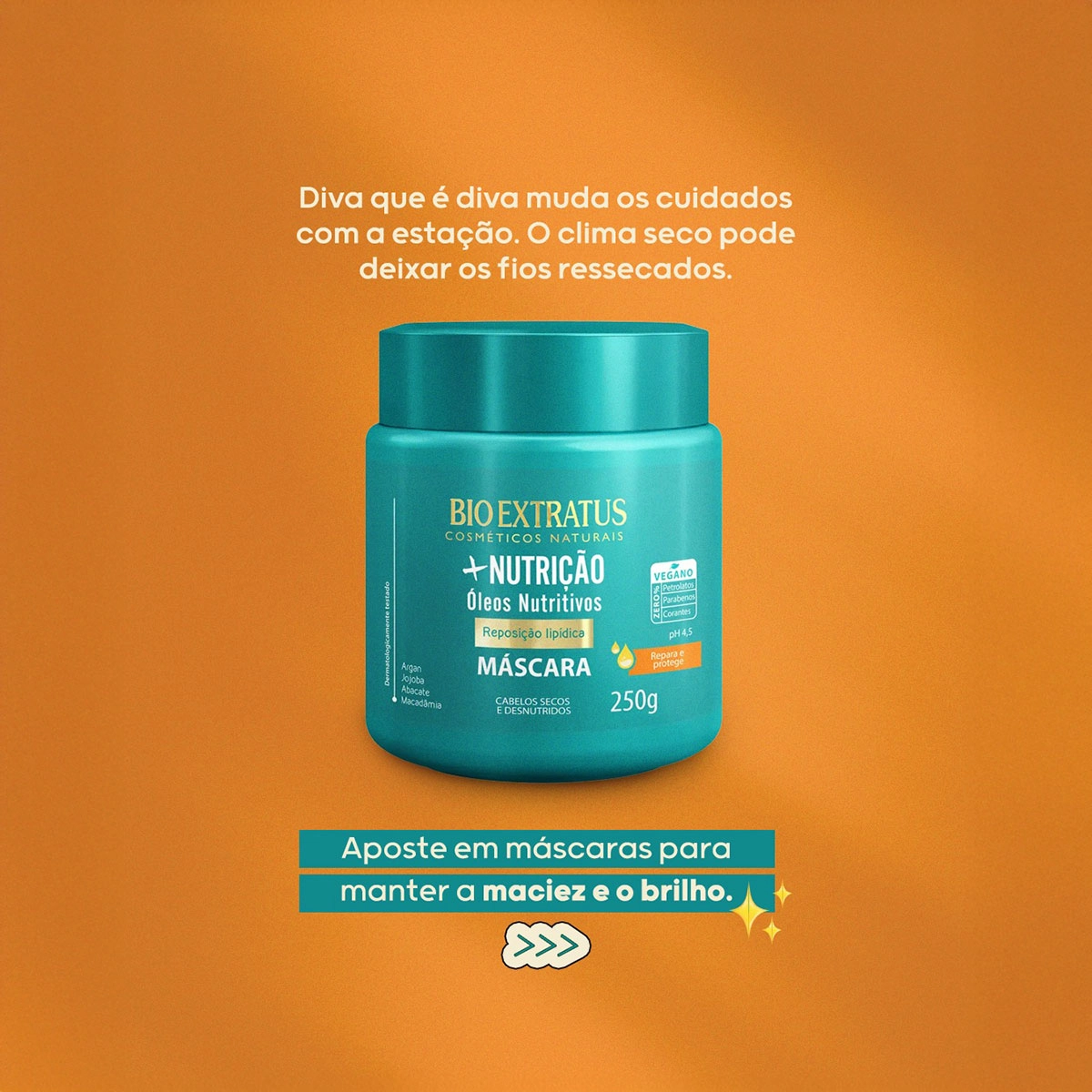 Produto: Máscara Capilar Nutrição Bio Extratus Mais Nutrição 250g