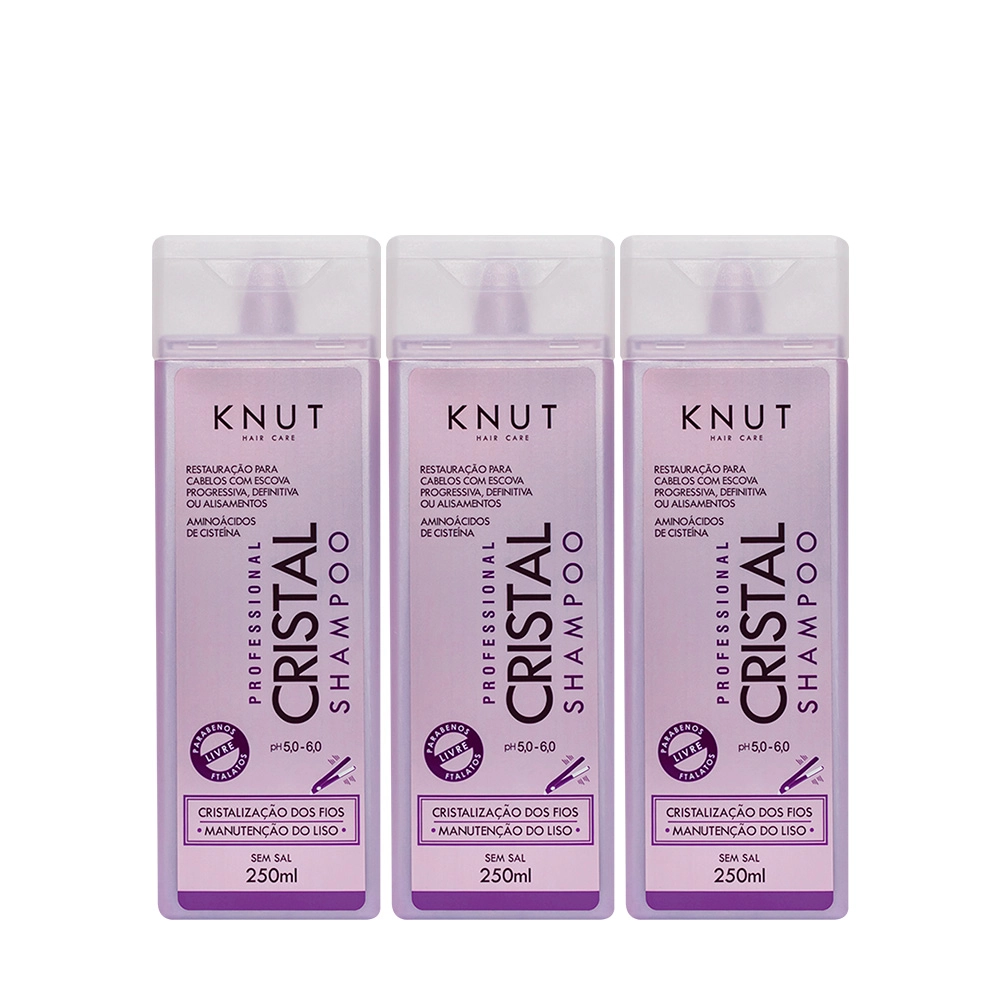 Produto: Kit Knut Professional Cristal - Shampoo 250ml (3 unidades)
