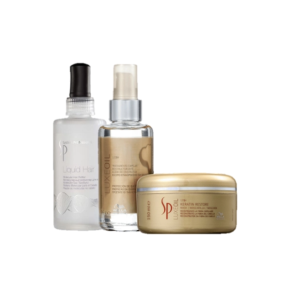 Produto: SP System Professional Luxe Oil Keratin Restore Mascara 150ml Oleo Capilar 100ml e Liquid Hair 100ml