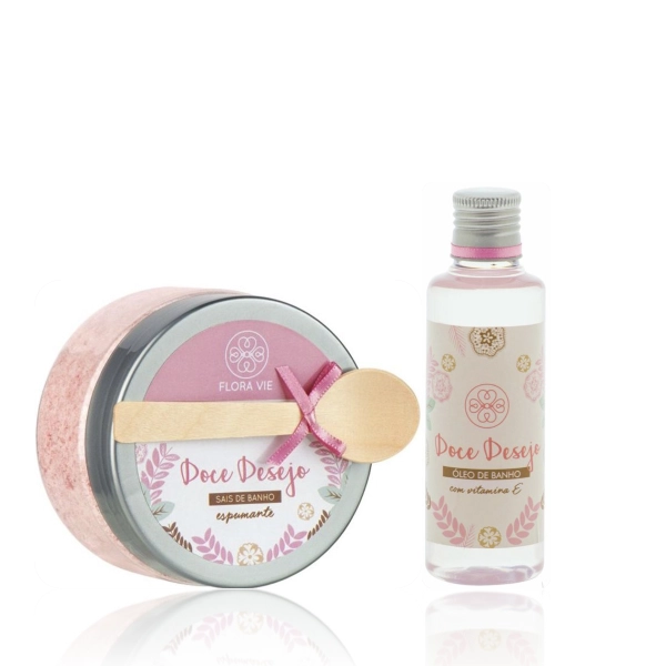 Produto: Flora Vie Doce Desejo Sais de Banho 200g e Oleo de Banho 140ml
