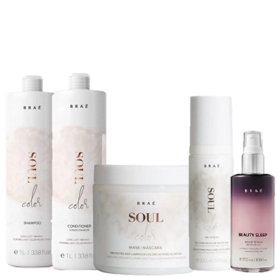 Braé Soul Color Duo 1L Leave in 200ml Mascara 500g e Beauty Sleep 100ml Produto: Braé Soul Color Duo 1L Leave in 200ml Mascara 500g e Beauty Sleep 100ml