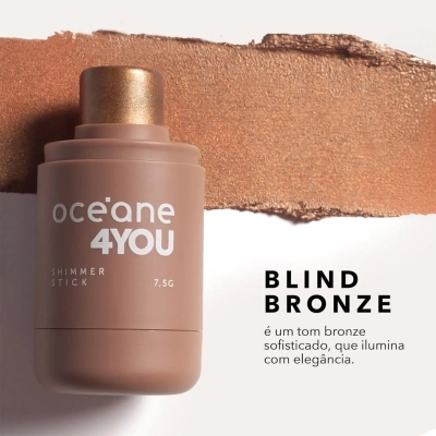 Produto: Iluminador em Bastão Shimmer Stick Blind Bronze Océane 4You 7,5g