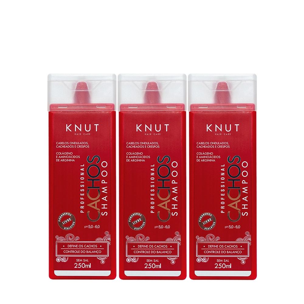 Produto: Kit Knut Professional Cachos  Shampoo 250ml (3 unidades)