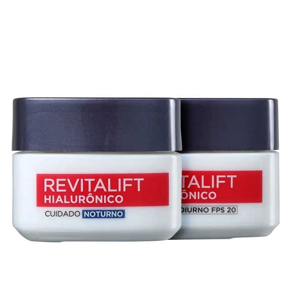 Produto: L’Oréal Paris Revitalift Hialurônico Dia e Noite 49g (2 Produtos)
