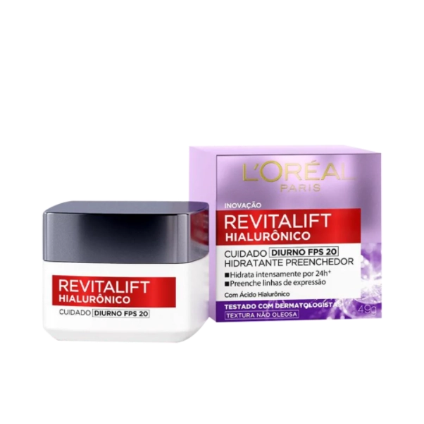 Produto: Creme Anti-idade Facial Revitalift Hialurônico Fps 20 L'oréal Paris 49g