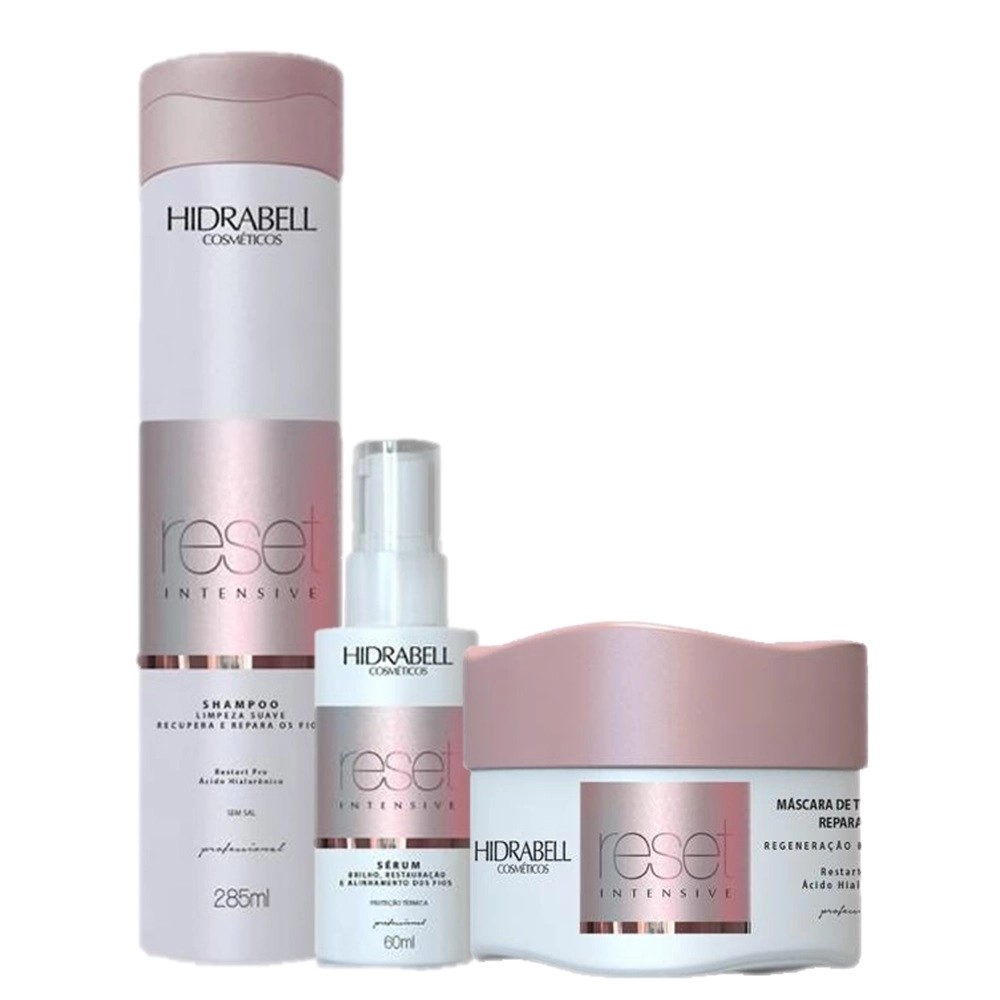 Produto: Kit Hidrabell Reset Intensive Alinhamento e Hidratacao dos Fios (3 Produtos)