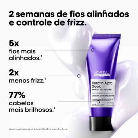 Kit L'Oréal Professionnel Keratin Alpha Sleek - Efeito Liso Prolongado (2 produtos) Produto Kit L'Oréal Professionnel Keratin Alpha Sleek - Efeito Liso Prolongado (2 produtos)