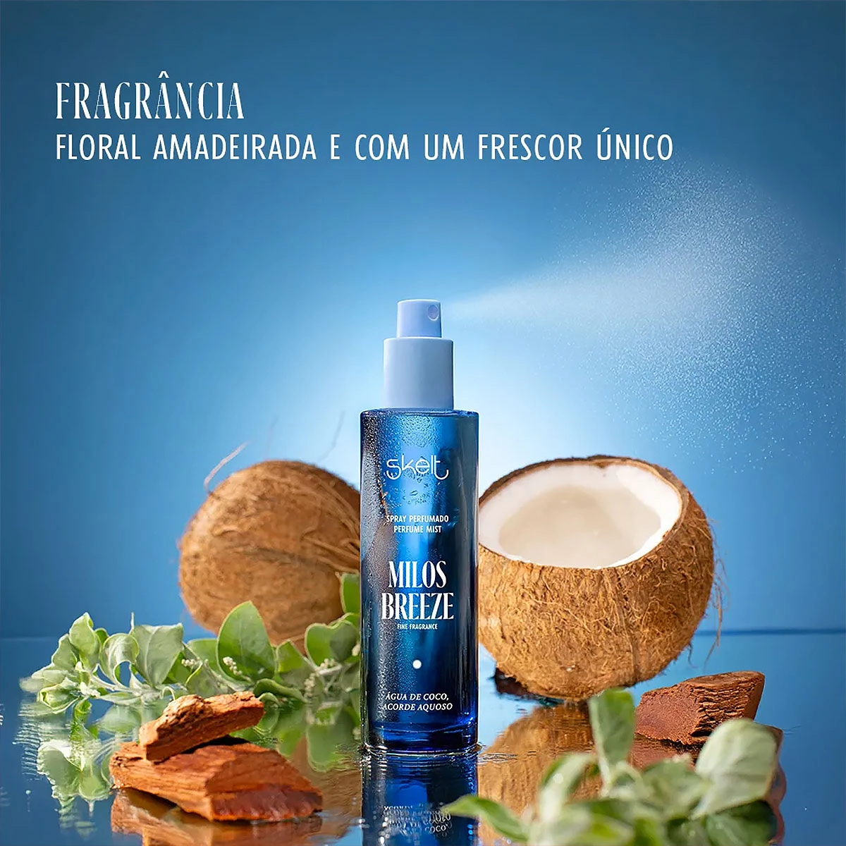 Produto: Body Splash Milos Breeze Skelt Cosmetics 100ml