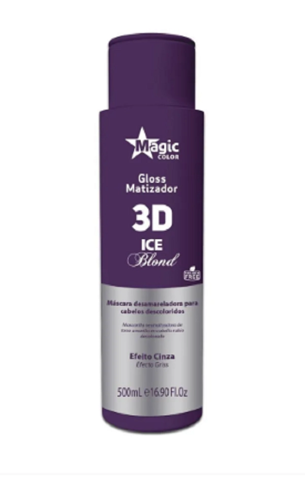 Produto: Magic Color Máscara Gloss Matizador 3d Ice Blond Efeito Cinza 500ml - R