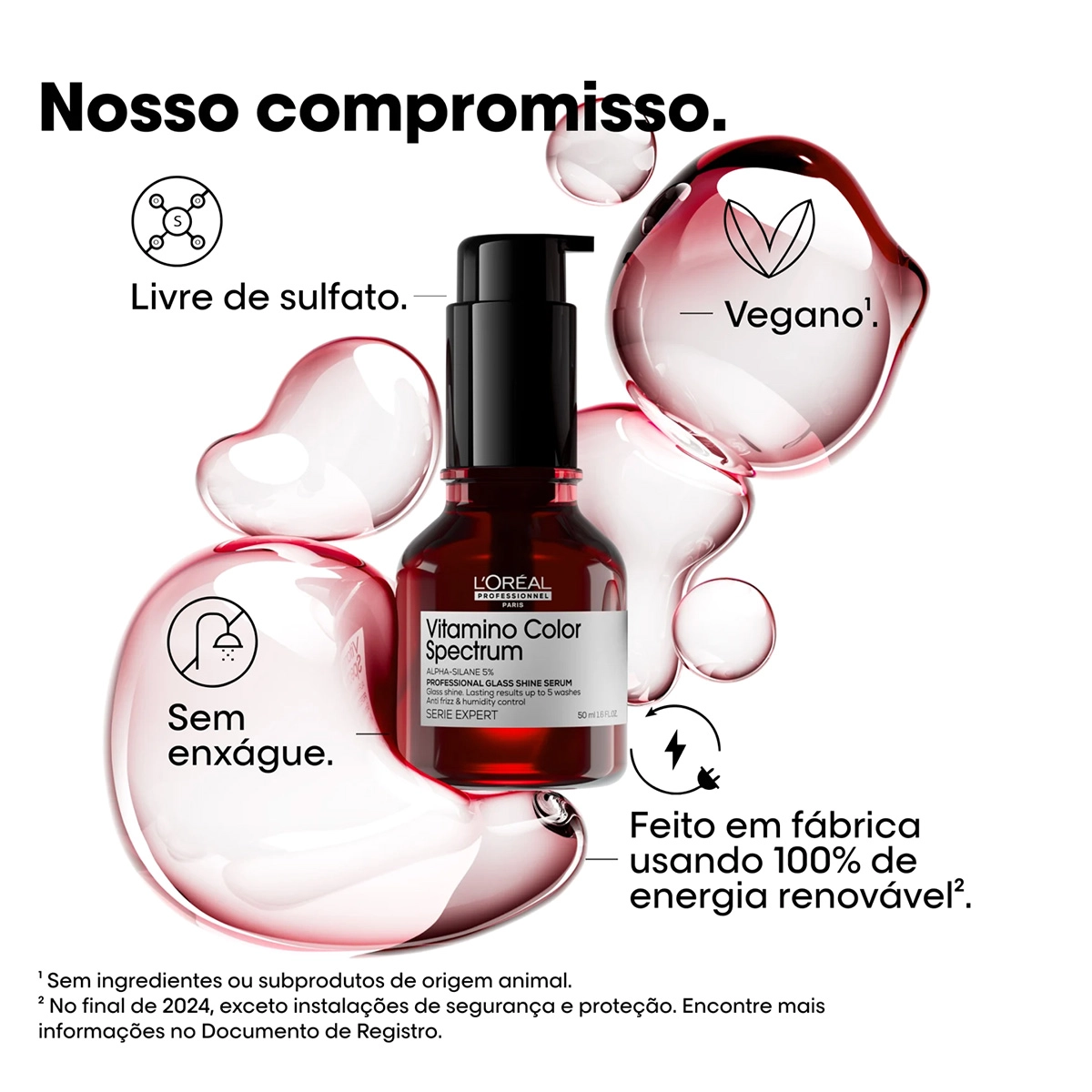 Sérum Capilar Spectrum Glass Shine L'Oréal Professionnel Vitamino Color 50ml Produto Sérum Capilar Spectrum Glass Shine L'Oréal Professionnel Vitamino Color 50ml
