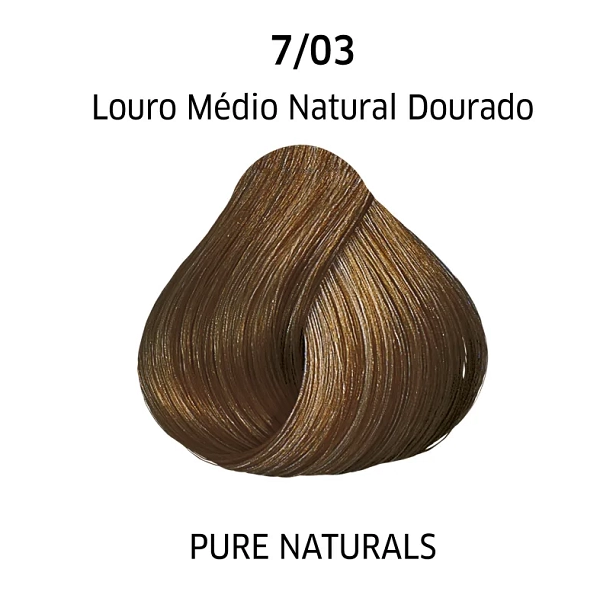 Produto: Coloração Permanente 7.03 Louro Médio Natural Dourado Wella Professionals Color Perfect 60ml