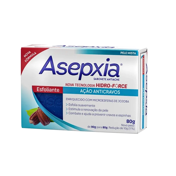Produto: Asepxia Ação Anticravos - Sabonete Esfoliante 80g