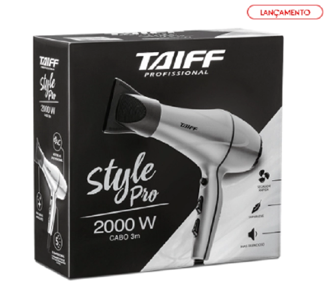 Produto: Kit Secador Style Pro 2000W 127V e Chapinha Saffira Bivolt Taiff