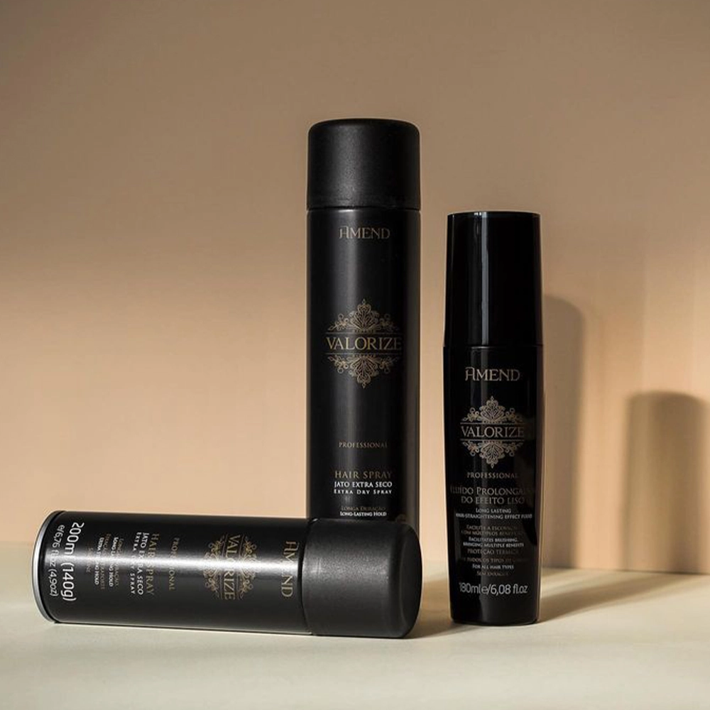 Produto: Kit Amend Valorize Mousse e Spray Fixador Ultra Forte e Spray Fixador Forte Grande (4 produtos)