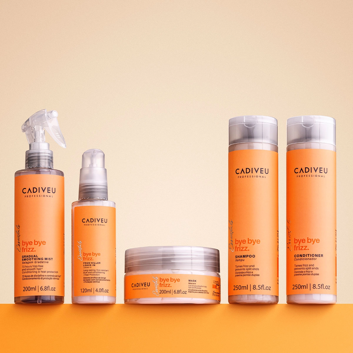 Produto: Kit Cadiveu Professional Bye Bye Frizz  Shampoo Leave-in Máscara e Açaí Oil 110 (4 produtos)