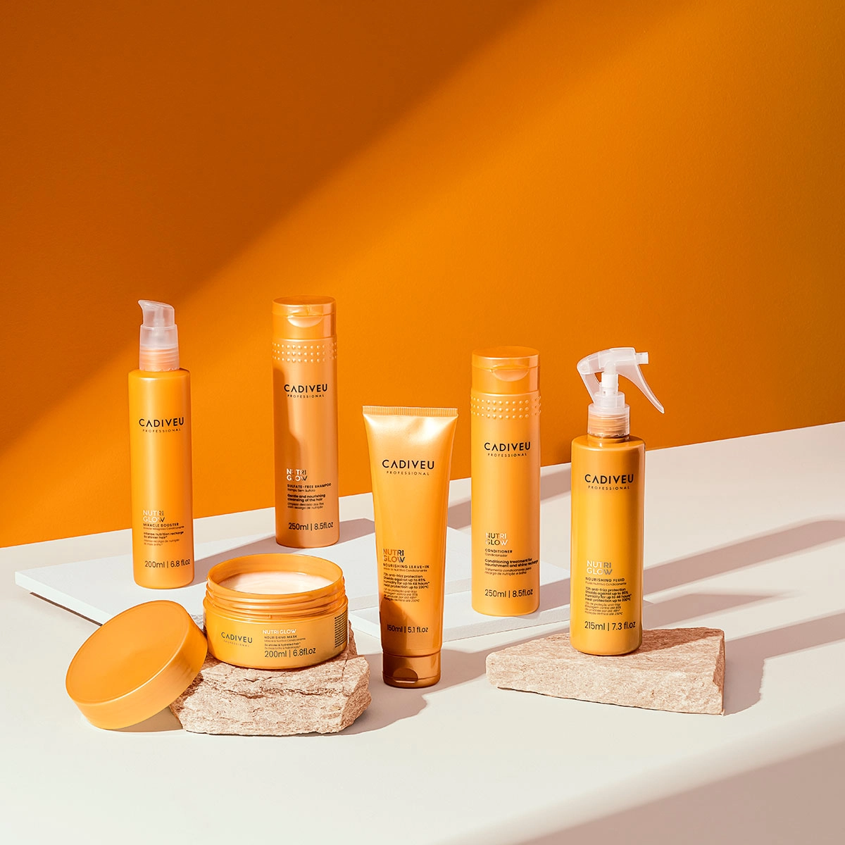 Produto: Kit Cadiveu Professional Nutri Glow Booster Fluído de Tratamento Pré Shampoo Açaí Oil 110 e Shampoo (3 produtos)
