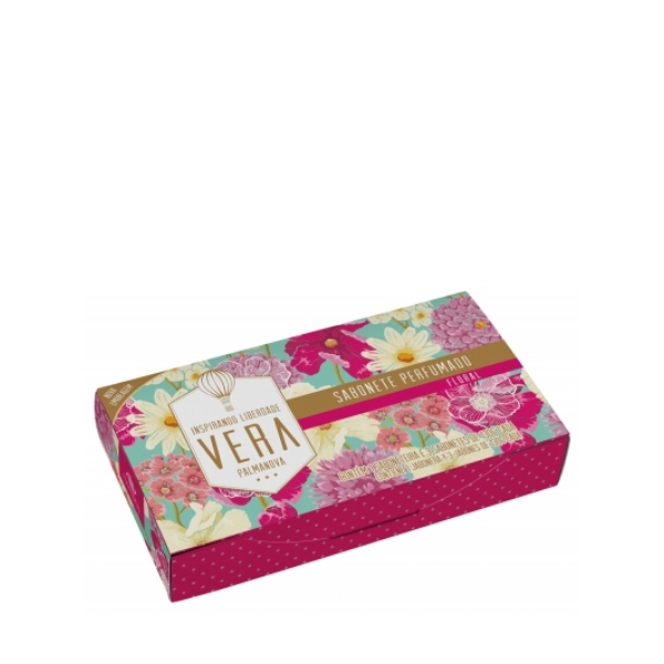 Produto: Estojo Perfumado Floral Vera com 3  Sabonete - 390g