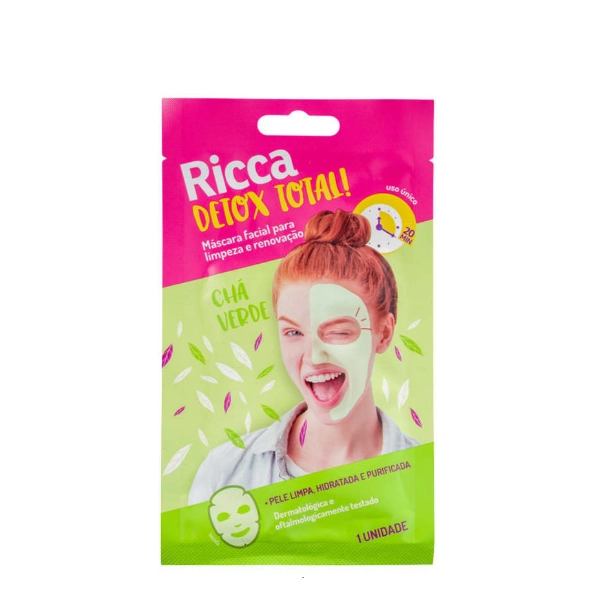 Ricca Detox Total - Máscara de Limpeza Facial (1 unidade) Produto: Ricca Detox Total - Máscara de Limpeza Facial (1 unidade)