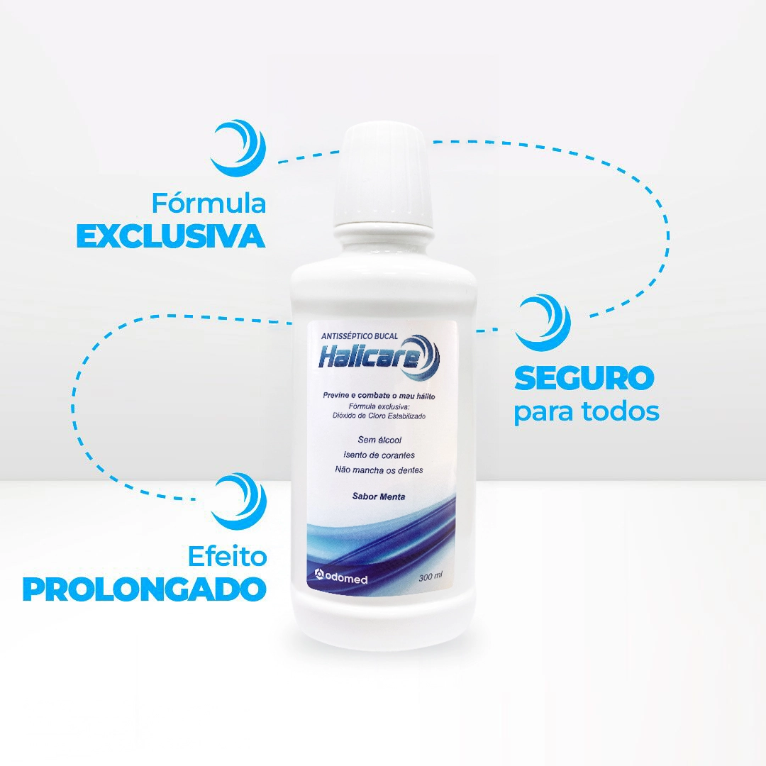 Produto: Enxaguante Bucal Antisséptico Odomed Halicare 300ml