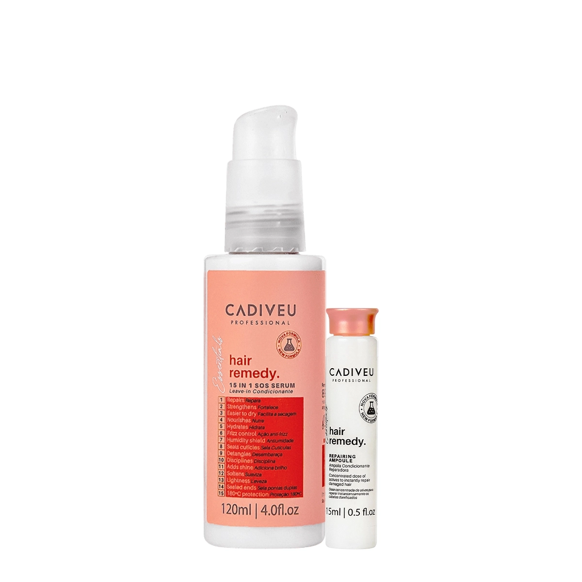 Produto: Kit Cadiveu Professional Essentials Hair Remedy Leave-in SOS e Ampola (2 produtos)