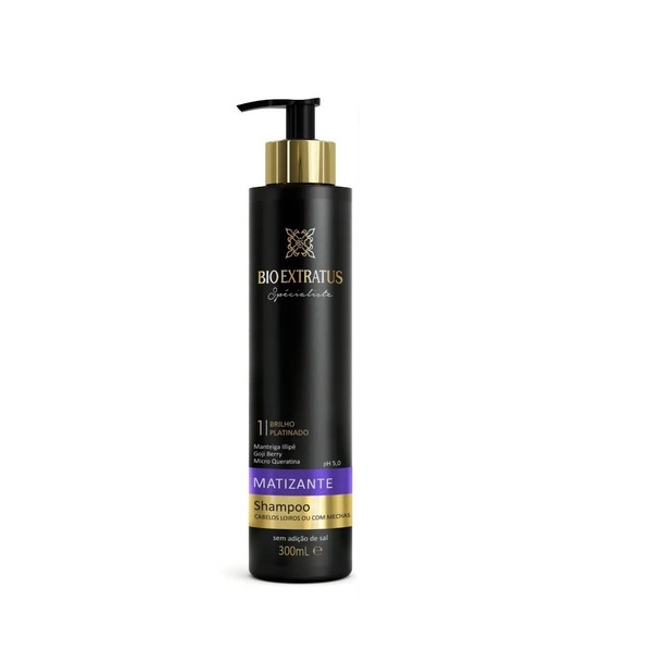 Produto: Kit Bio Extratus Matizante Shampoo 300ml Máscara Violeta 250g e Máscara Cinza 250g