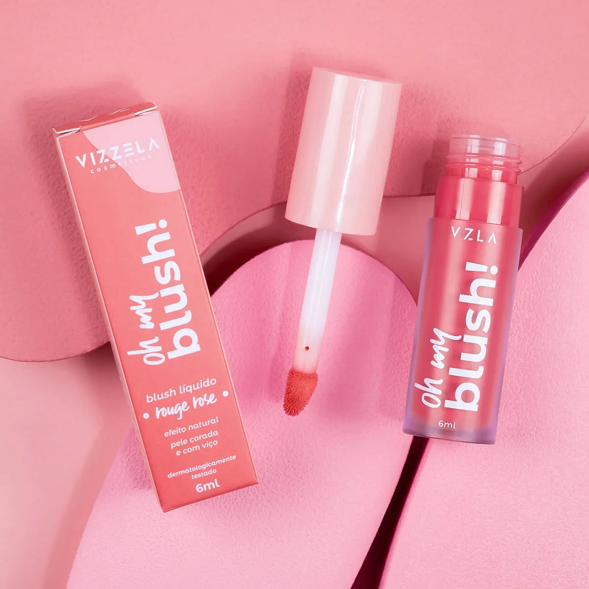 Produto: Vizzela Oh My Blush! Cor 03 Rouge Rose - Blush Líquido 6ml