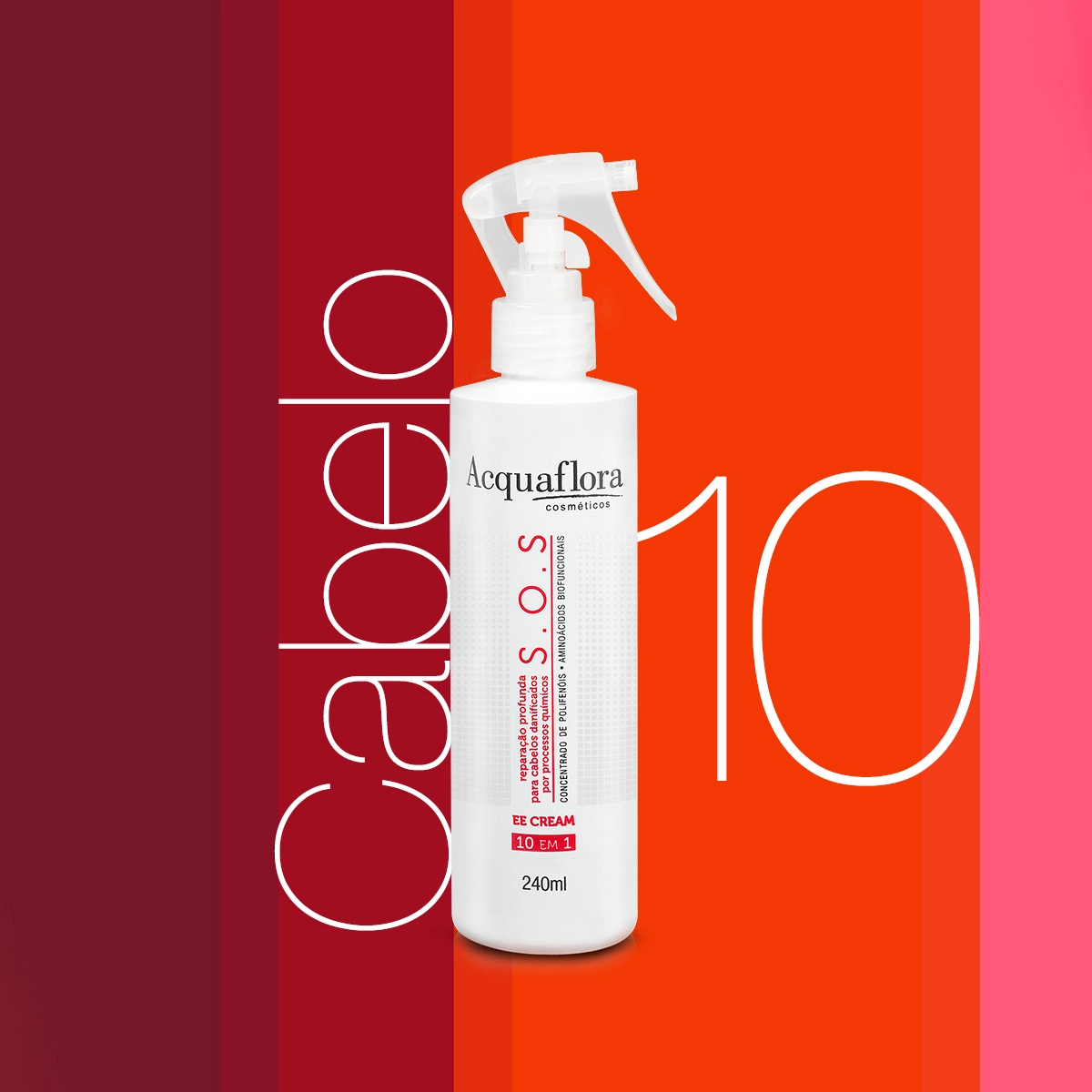 Produto: Kit Acquaflora SOS Reparação Profunda EE Cream 10 em 1 - Tratamento Capilar 240ml (2 unidades)