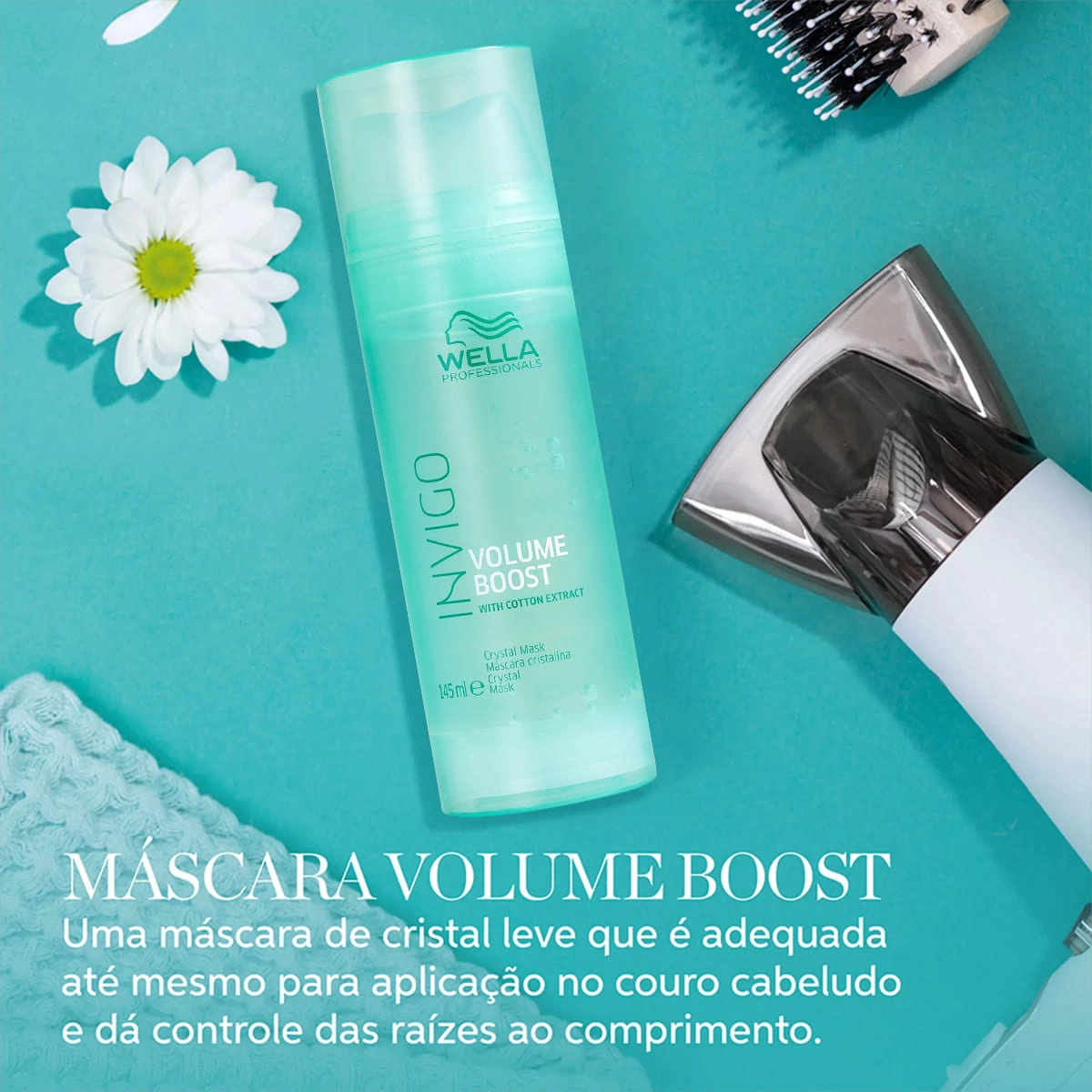 Produto: Máscara Capilar Crystal Wella Professionals Invigo Volume Boost 145ml