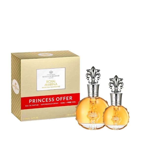 Kit Royal Marina Diamond Marina de Bourbon Feminino Eau de Parfum 100ml e 30ml Produto Kit Royal Marina Diamond Marina de Bourbon Feminino Eau de Parfum 100ml e 30ml