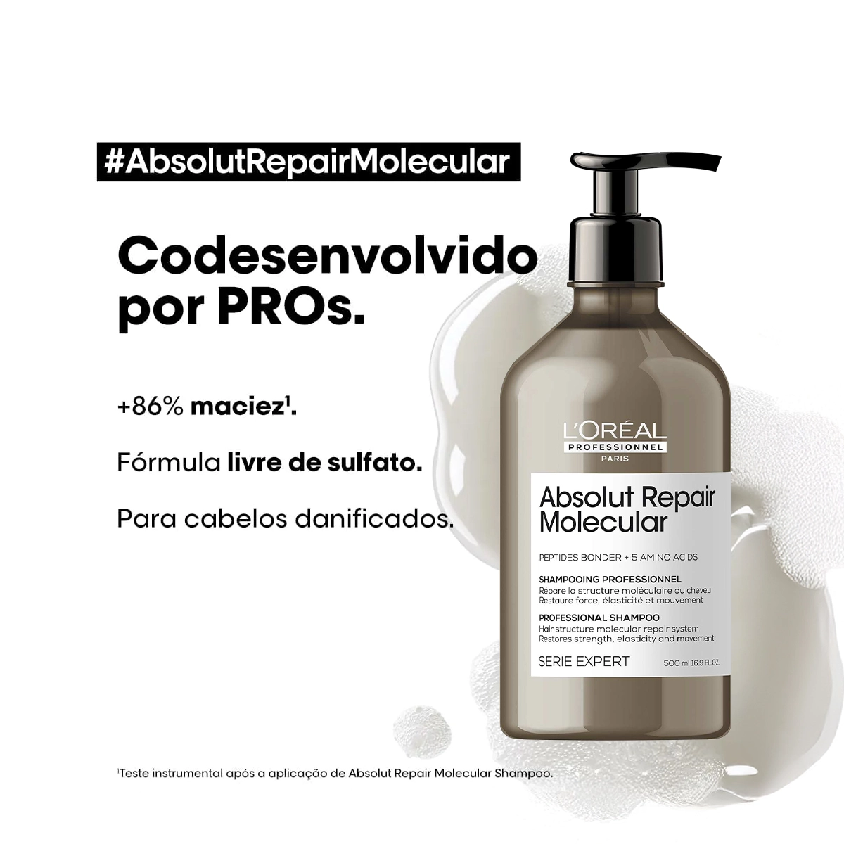 Produto: Kit L'Oréal Professionnel Absolut Repair Molecular Pré Tratamento Shampoo Máscara 250 (3 produtos)
