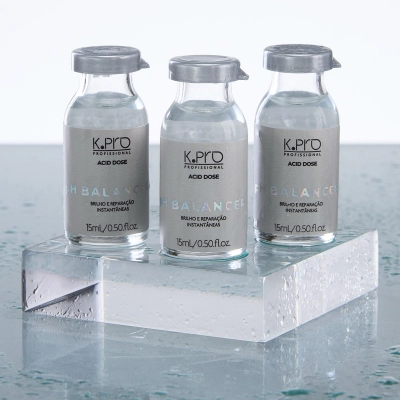 Ampola de Tratamento Capilar Ph Balancer Acid Dose K.Pro Profissional 3x15ml Produto Ampola de Tratamento Capilar Ph Balancer Acid Dose K.Pro Profissional 3x15ml