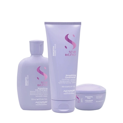 Produto: Kit Alfaparf Semi di Lino Smooth Shampoo 250ml Condicionador 200ml Máscara 200ml