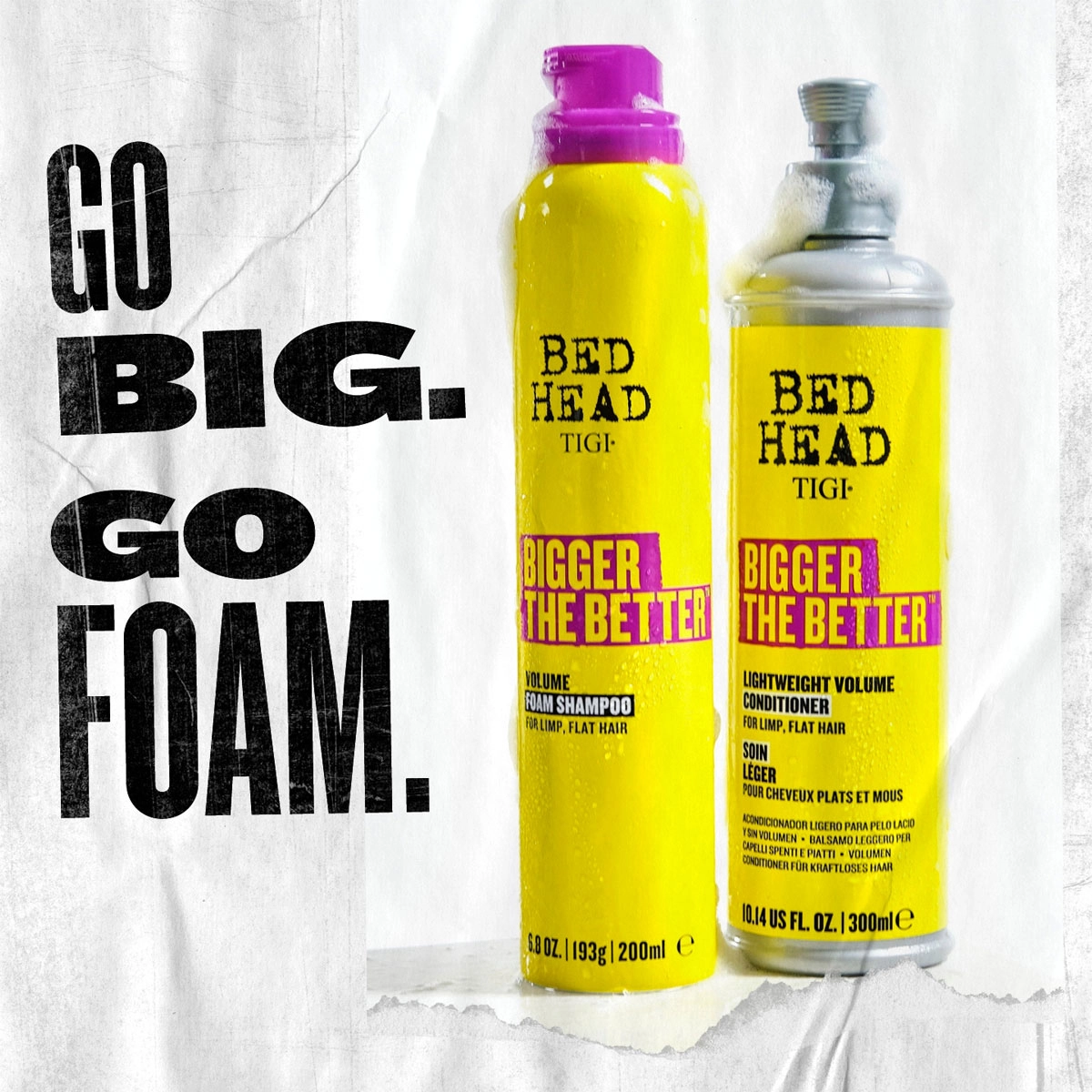 Produto: Shampoo em Espuma Bigger The Better Tigi Bed Head 200ml