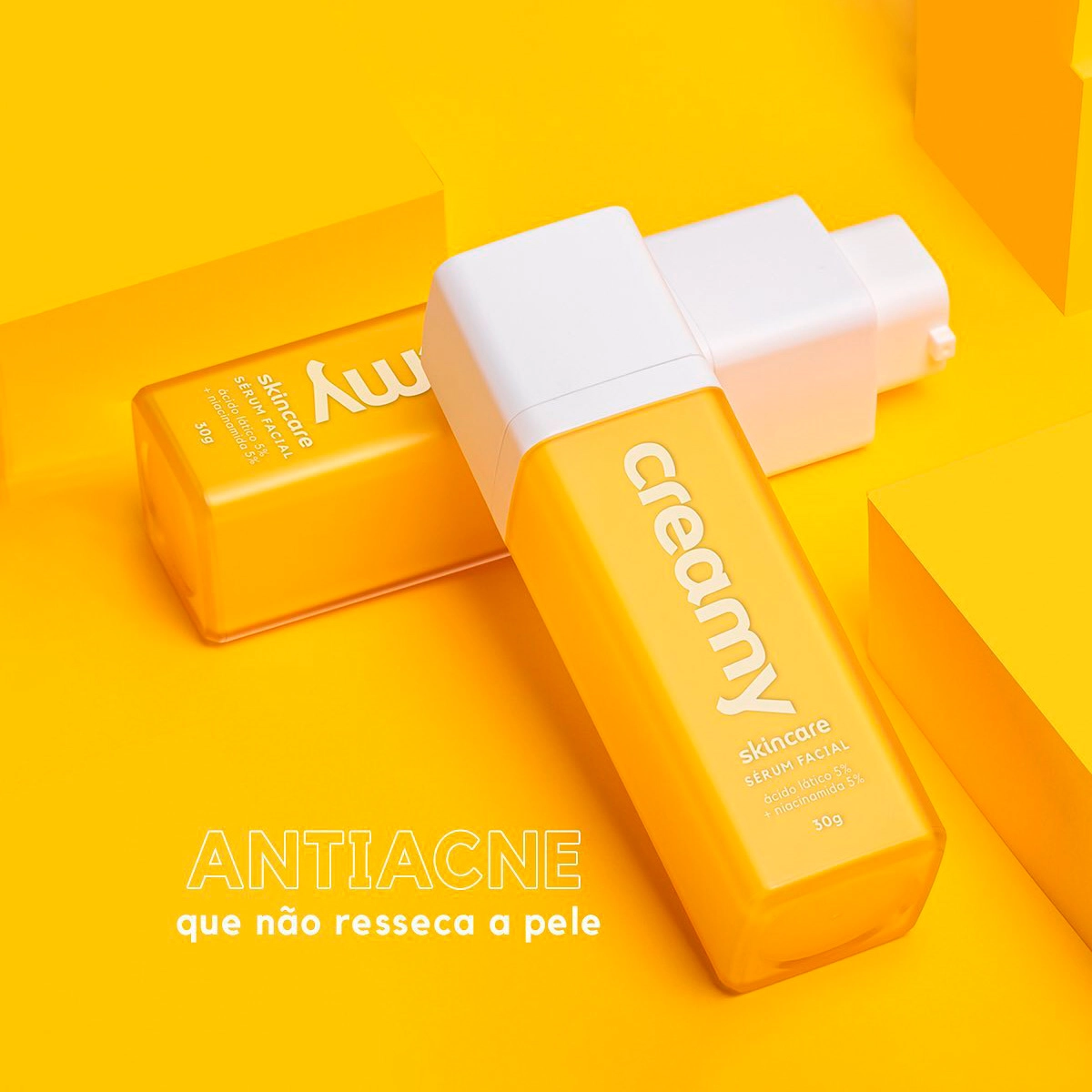 Produto: Kit Creamy Ácido Lático Sérum Facial e Calming Body Cream Hidratante Corporal (2 produtos)