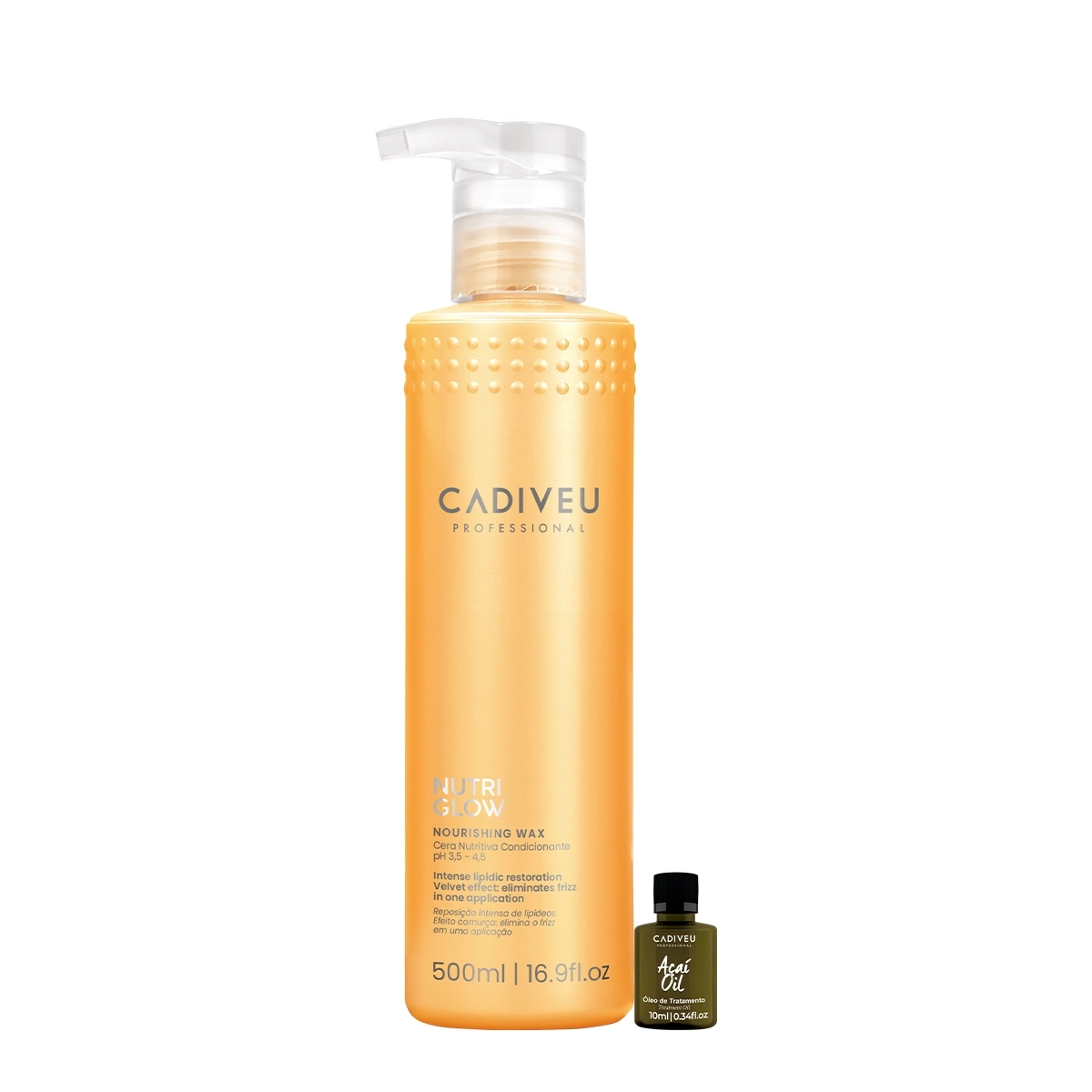 Kit Cadiveu Professional Nutri Glow Cera Nutritiva e Açaí Oil (2 produtos) Produto: Kit Cadiveu Professional Nutri Glow Cera Nutritiva e Açaí Oil (2 produtos)