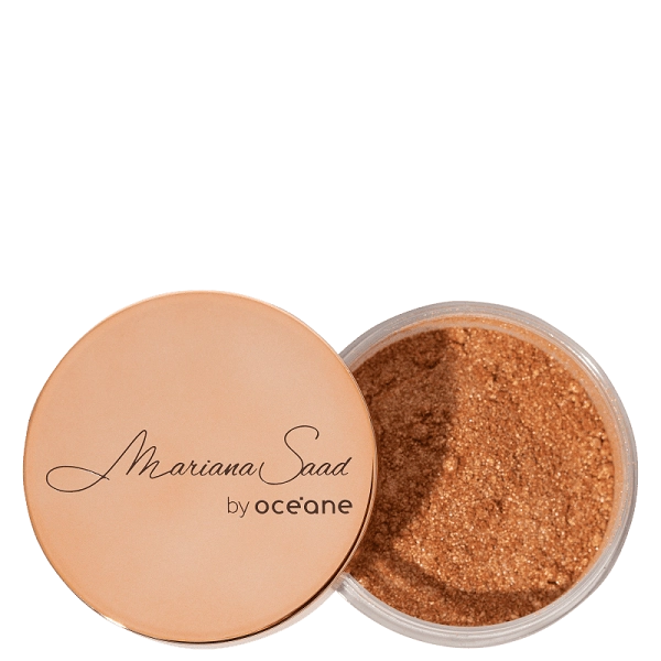 Kit Pó Iluminador Skin Shine Gold Océane Mariana Saad 8g com Pincel MS7 Produto Kit Pó Iluminador Skin Shine Gold Océane Mariana Saad 8g com Pincel MS7