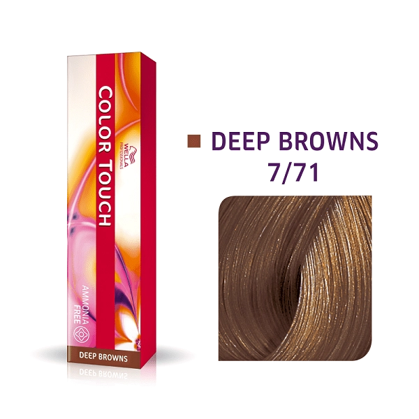 Produto: Tonalizante Color Touch 7/71 Louro Médio Marrom Acinzentado Wella Professionals 60g