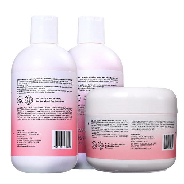 Produto: Magic Beauty Curly Crush - Shampoo+Condicionador 300ml+Mascara 3B a 4C 500g