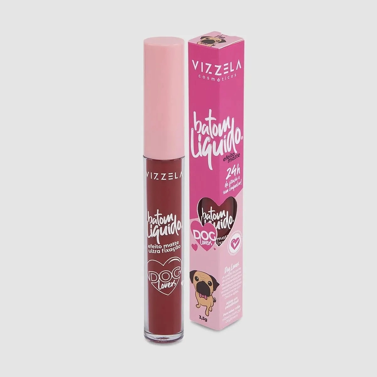 Produto: Batom Líquido Matte 10 Pug Vizzela Dog Lovers 3,5g