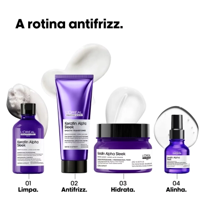 L'Oréal Professionnel Keratin Alpha Sleek Serie Expert - Máscara Capilar 250ml Produto L'Oréal Professionnel Keratin Alpha Sleek Serie Expert - Máscara Capilar 250ml