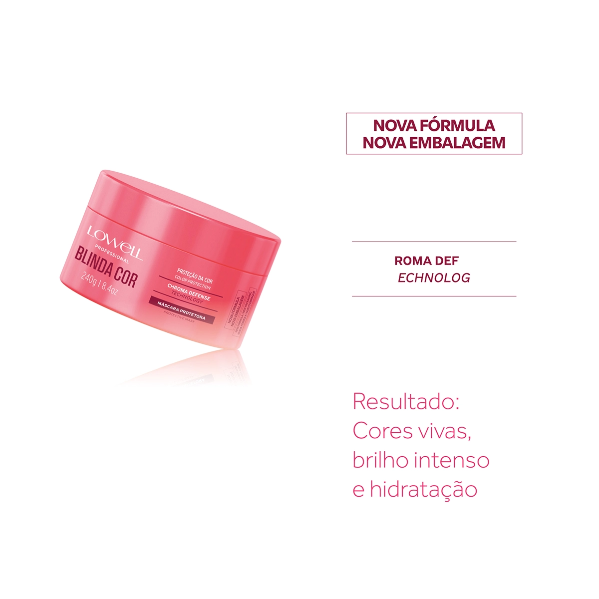Produto Máscara Capilar Blinda Cor Lowell 240g