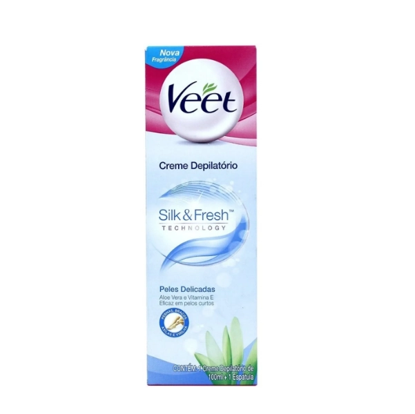 Veet Creme Depilatório Corporal Peles Delicadas 100ml Produto: Veet Creme Depilatório Corporal Peles Delicadas 100ml