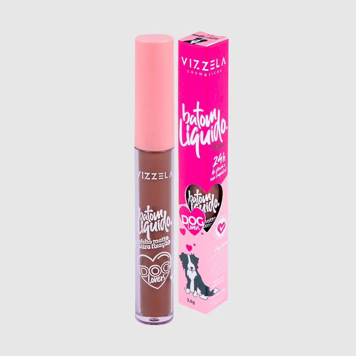 Produto: Vizzela Dog Lovers Cor 19 Border Collie - Batom Líquido 3,5g