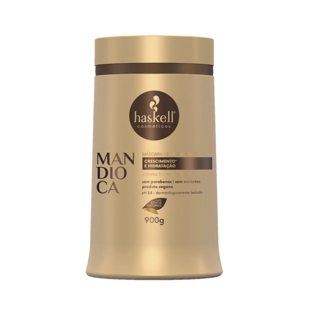 Produto: Máscara Capilar Haskell Mandioca 900g Kit Com 3 Unidades