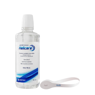 Produto: Kit Odomed Halicare Enxaguante Bucal Limpador de Língua (2 produtos)