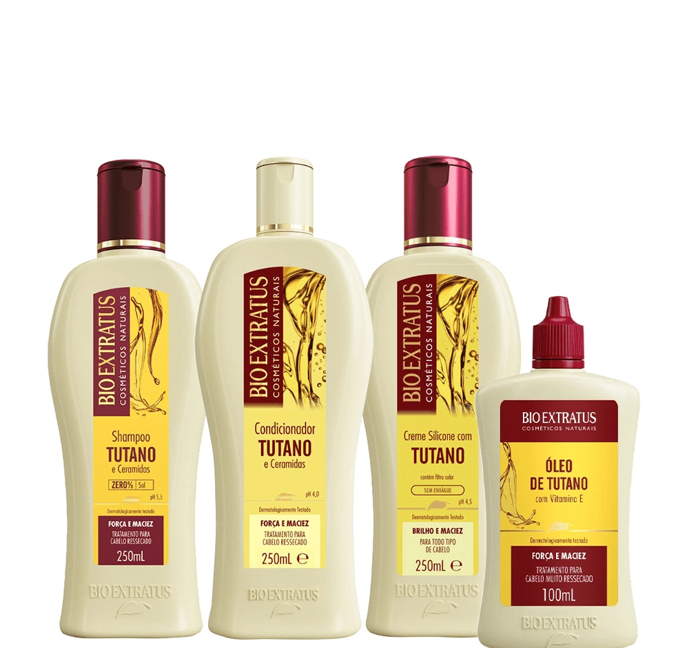 Kit Bio Extratus Tutano Duo Banho de Óleo e Creme De Silicone (4 produtos) Produto: Kit Bio Extratus Tutano Duo Banho de Óleo e Creme De Silicone (4 produtos)