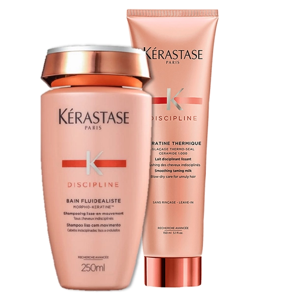 Produto: Kerastase Discipline Bain Fluidealiste Shampoo 250ml e Keratine Thermique Leave in 150ml