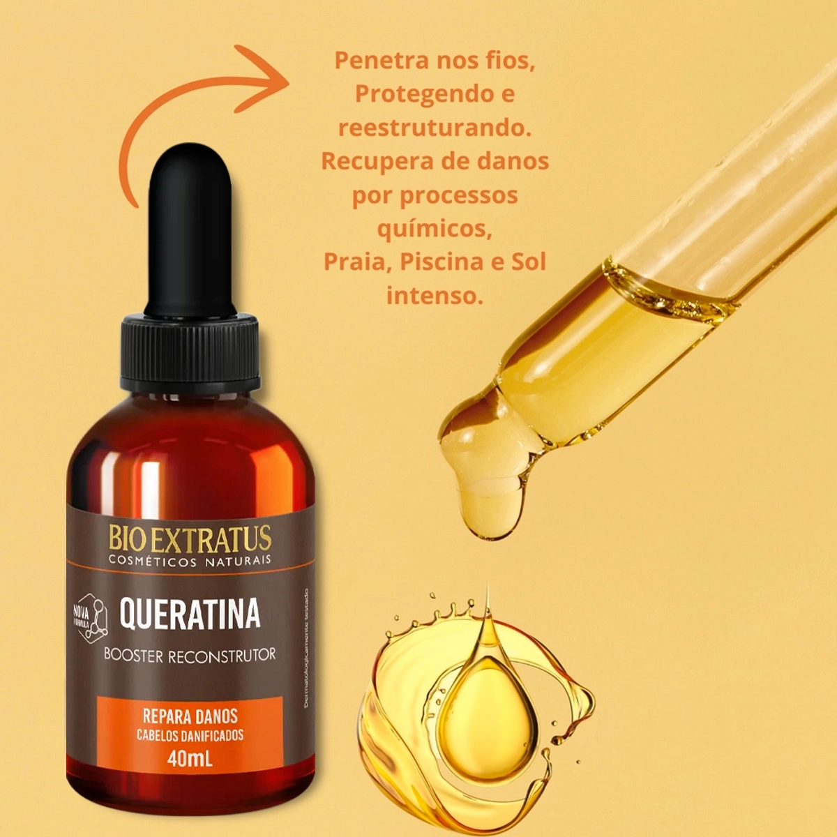 Produto: Kit Bio Extratus Queravit Queratina Booster Tratamento Reconstrutor (3 unidades)