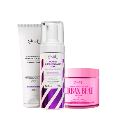 Produto: Kit Skelt Red Carpet Glow Shower Hidratante Corporal Urban Dark (3 produtos)